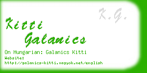 kitti galanics business card